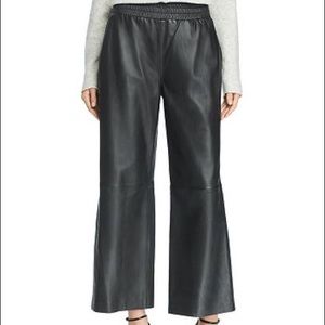 Leather Wide Leg Pants